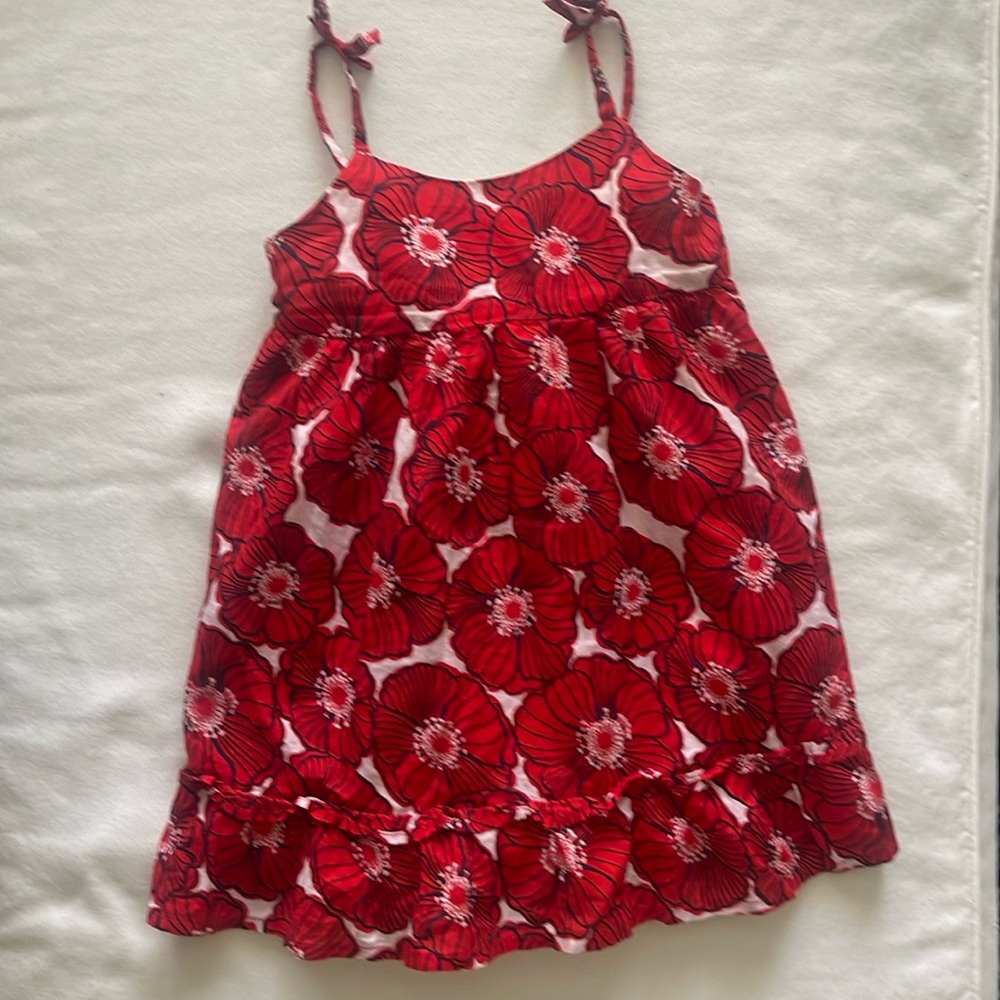 JANIE AND JACK Girls Red Poppy Dress Size 2T